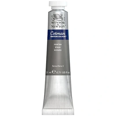 Image of Winsor &amp; Newton Watercolour Paint, Pewter, 21ML Tube