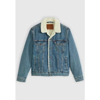 Image of Levi&#039;s Trucker Denim jacket, Men&#039;s, Size: Small, In the morning sherpa trk