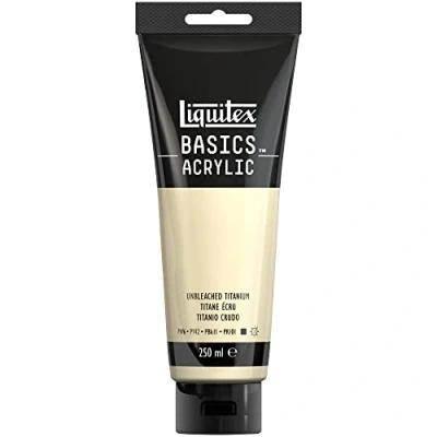 Image of LIQUITEX Basics Acrylic Paint, Unbleached Titanium, 250 ml Tube