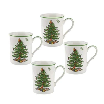 Image of Christmas Tree Set of 4 Mugs