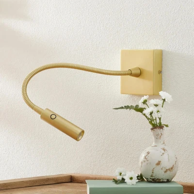 Image of Tip LED Wall Reading Light Matte Gold Touch dimming 174lm 3000K