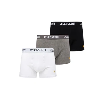 Image of Lyle &amp; Scott Barclay 3 Pack Mens Trunks Multicolour Cotton Size 2XL