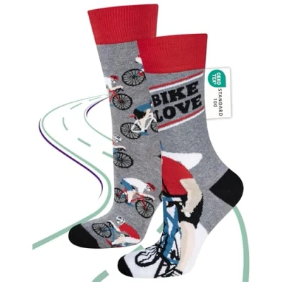 Image of soxo Cyclist Socks Men Cotton Funny Gifts Colourful Mens Walking Sock Bicycle Accessories 6.5 10.5 Bicycles