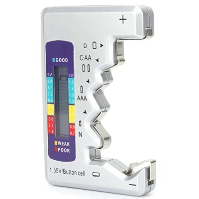 Image of Digital Battery Tester, Capacity Detector Controller Button Batteries Measurer 90 x 60mm