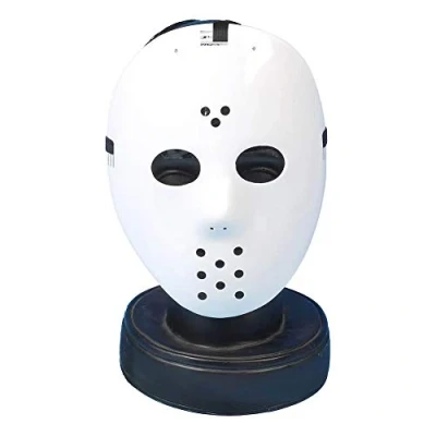 Image of Gifts 4 All Occasions Limited Unisex Adult Hockey Guy White Face Mask Jason Voorhees Freddy Fawkes Fancy Dress Costume Halloween Trick or Treat with Elasticated Strap