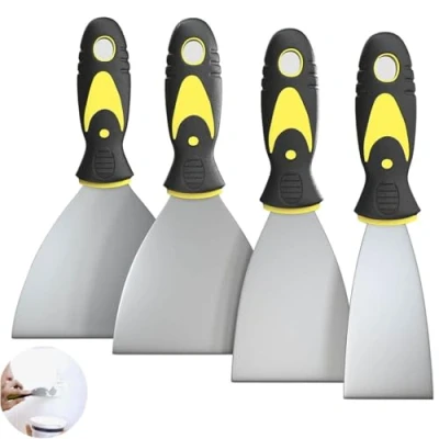 Image of TOKERD 4 Pcs Wallpaper Scrapers Set Steel Putty Filling Scraper Tool Metal Paint Stripper Remover Drywall for Wall (2&#039;&#039;,3&#039;&#039;,4&#039;&#039;,5&#039;&#039;)