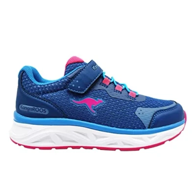 Image of KangaROOS Women&#039;s K ok Ionis Ev Sneaker, Midnight Blue Daisy Pink, 5 UK
