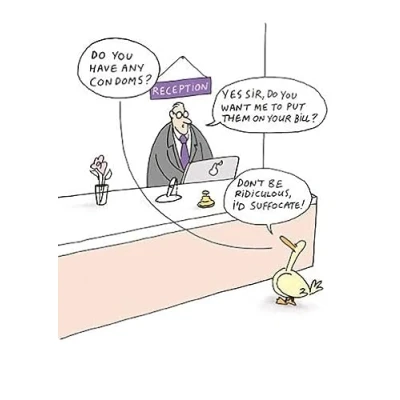 Image of Funny Birthday Card Duck Bill Hilarious Cartoon Greeting For Him
