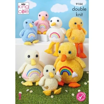 Image of King Cole Toy Knitting Pattern Double Knit Cuddle Ducks (9184)