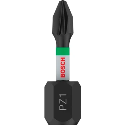 Image of Bosch Impact Control Torsion Pozi Screwdriver Bits PZ1 25mm Pack of 2