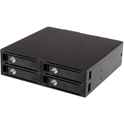 Image of StarTech.com 4 Bay Mobile Rack Backplane for 2.5in SATA/SAS Drives Hot Swap SSDs/HDDs from 5 15mm Supports SAS II &amp; SATA III (6 Gbps)