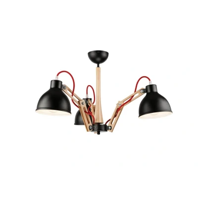 Image of Marcello Adjustable Multi Arm Pendant Ceiling Light Natural, 3x E27