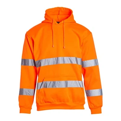 Image of Blackrock Hi Vis Orange Hooded Sweatshirt, Men&#039;s &amp; Women&#039;s Secure Comfortable High Visibility Reflective Safety Workwear, Fully EN Certified XL