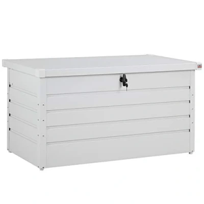 Image of Gardebruk® Storage Box Garden Metal 360L Lockable Gas Lift Lid Chest Tool 120x62x63cm Container Outdoor Patio Balcony Anthracite Secure Waterproof Trunk
