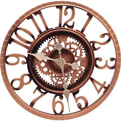 Image of St Helens Home &amp; Garden Vintage Open Face Design Bronze Colour Outdoor Clock 300mm / 12&quot; Sit back, relax and let time pass you by