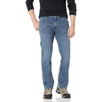 Image of Carhartt Unisex, Rugged Flex Relaxed Fit Low Rise 5 pocket Tapered Jean, Arcadia, 33W / 32L