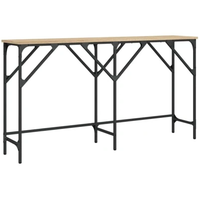 Image of vidaXL Console Table Sonoma Oak 140x29x75 cm Engineered Wood