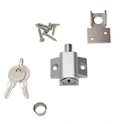Image of Sterling PDL100 Patio Door and Window Locks Satin Nickel
