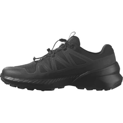 Image of Salomon Men&#039;s Speedcross Peak Climasalomon Waterproof Running Shoe, Black/Black/Phantom, 8.5 UK