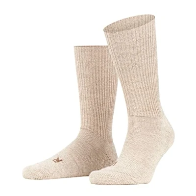 Image of FALKE Unisex Walkie Ergo U SO Wool Plain 1 Pair Socks, Beige (Sand Melange 4490), 5.5 7.5