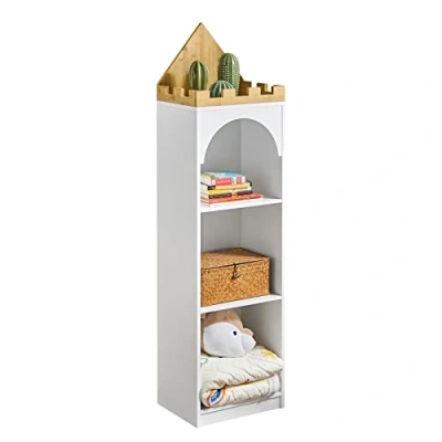 Image of SoBuy KMB42 W, Design Children Kids Bookcase Book Shelf Toy Children’s Room Storage Display Rack Organizer