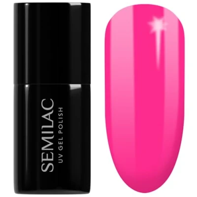 Image of SEMILAC 170 Pink Wink Nail UV Gel Polish Long Lasting and Easy to Apply Soak off UV/Led Perfect for Home Professional Manicure Pedicure 7 ml
