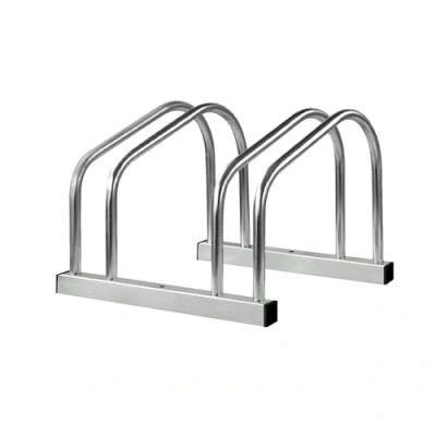 Image of Crystals Bike Rack for 2 Bikes Bicycle Floor or Wall Mount Stand Cycle Storage Outdoor Garage Steel Stand, Silver (2 Stand)