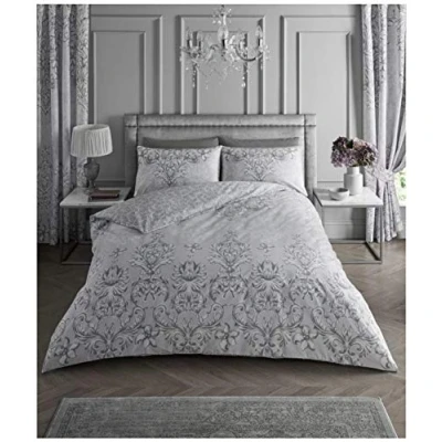 Image of GC GAVENO CAVAILIA Antoinette Duvet Cover, Polycotton, Grey, King