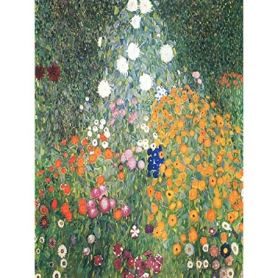 Image of Wee Blue Coo Klimt Flower Garden 1907 Large Wall Art Poster Print Thick Paper 18X24 Inch