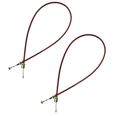 Image of AB Tools 2 Stainless Steel Trailer Brake Cables Mushroom End Outer Sheath 1320mm ALKO