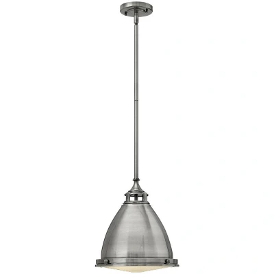 Image of Amelia 1 Light Medium Dome Ceiling Pendant Polished Antique Nickel, E27