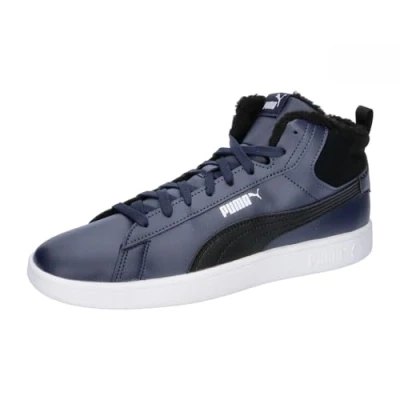 Image of PUMA Unisex Smash 3.0 MID WTR Sneaker, Navy Black White, 5 UK