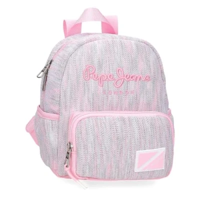 Image of Pepe Jeans Miri Casual Backpack Pink 19x23x10cm Polyester 3.5L by Joumma Bags, Pink,