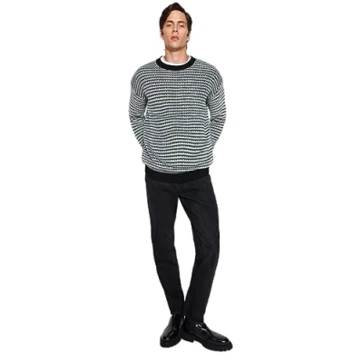 Image of Trendyol Man Regular fit Basic Crew Neck Woven Sweater,Black,M