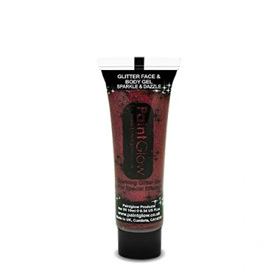 Image of PaintGlow, Glitter Face &amp; Body Gels, Red, 14ml
