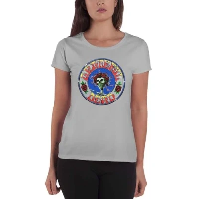 Image of Grateful Dead T Shirt Bertha Circle Vintage Wash Official Womens Skinny Fit XXL Grey