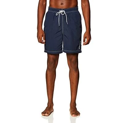 Image of Nautica Men&#039;s Quick Dry Solid Swim Trunk, Navy, Large