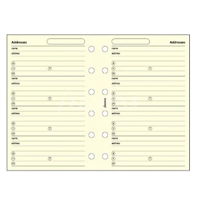 Image of Pocket Filofax Cotton Cream Address Contact Info Name Email Phone Insert Organiser Refill Essential Accessory Replacement Pack 210253