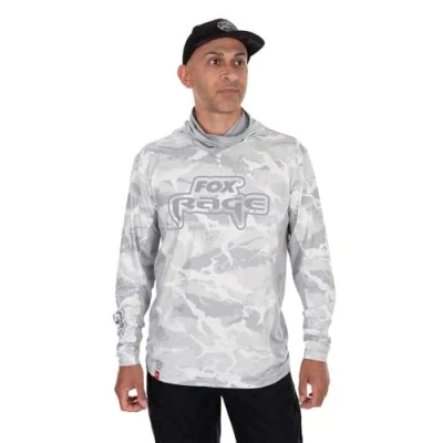 Image of Fox Rage UV Hooded Light Cam Top Hoodie L Fishing jumper