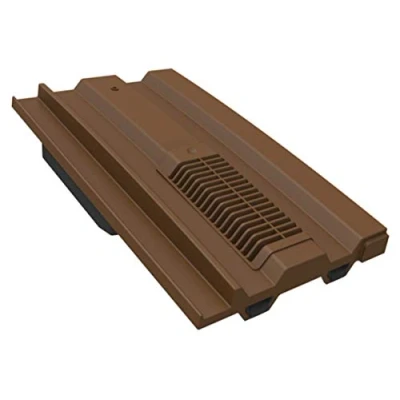 Image of Dark Brown Mini Castellated in Line Tile Vent &amp; Flexi Pipe GTV MC