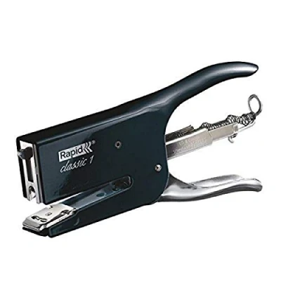 Image of Rapid Retro K1 Stapling Pliers, 50 Sheet Capacity, and Pinning, Uses 24/6 24/8 mm Staples, Metal, Black, 5000490