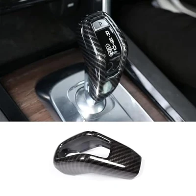 Image of METYOUCAR ABS Plastic Car Gear Shift Head Cover Trim for Range Rover Sport 2018 2021 Accessories (Carbon Fiber)