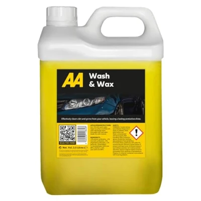 Image of AA Car Essentials Wash and Wax Shampoo 2.5 Litre, Yellow