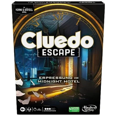 Image of Hasbro Gaming Cluedo Escape Blackmail Midnight Hotel Unique Solvable Room Game for 1 6 Players Cooperative