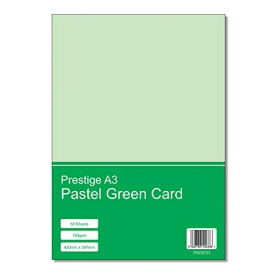 Image of Prestige A3 Pastel Green 180gsm Craft Card x 50 Sheets per Pack