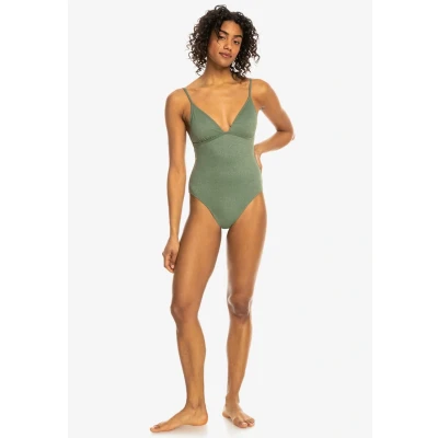 Image of Roxy Shiny WAVE Swimsuit, Women&#039;s, Size: Large, Agave green