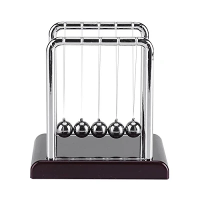 Image of TOPINCN Small Newtons Cradle, 5 Physical Swinging Balls Educational Toy Balance Magnetic Ball Home Office Desk Fun Decor Birthday Gifts