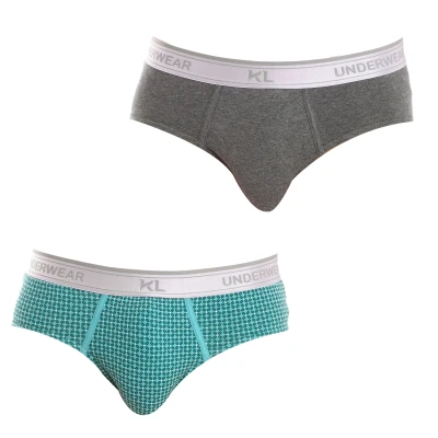 Image of Kisses&amp;Love Mens Pack 2 Basic Briefs breathable fabric KL2014 man Multicolour Cotton Size 2XL