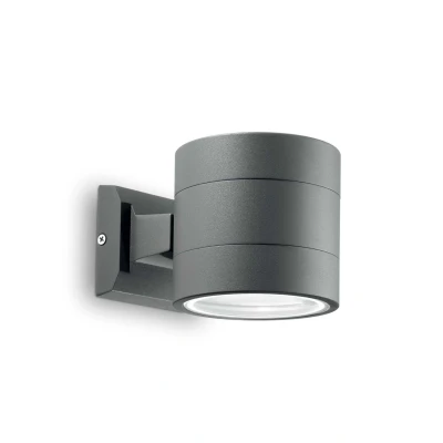 Image of Snif Round 1 Light Outdoor Up Down Wall Black, Anthracite IP54, G9