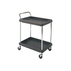 Image of Deep Ledge 2 Tier Black 832x546x1041mm Trolley